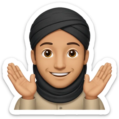 Muslim man greeting sticker