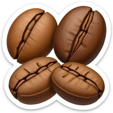 group of three coffee beans sticker