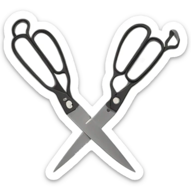 wire cut in two halves with scissors sticker