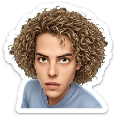 portrait of a girl looking sticker