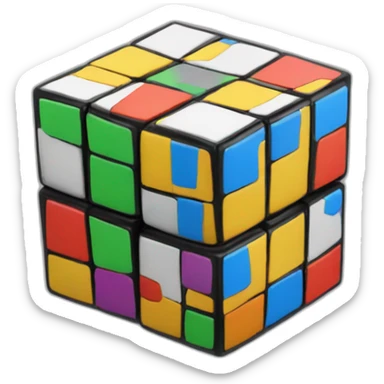 cubo de rubik sticker
