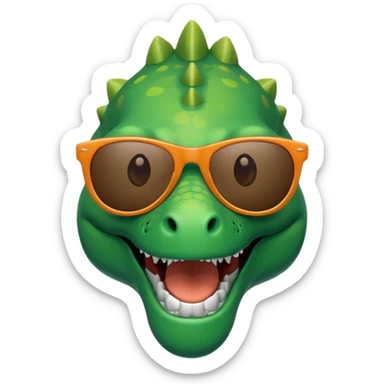 dinosaur wearing sunglasses sticker