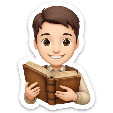 storyteller with book sticker