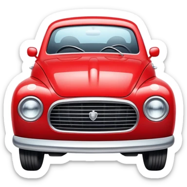 red car with lashes on head lights sticker