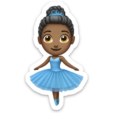 A ballerina in a blue tutu sticker