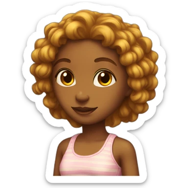 sun bathed developed girl full body sticker