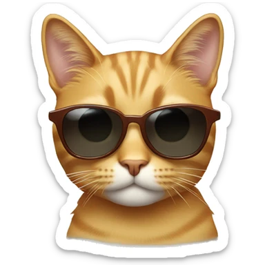 Cat with sunglasses sticker