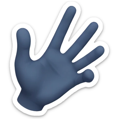 a waving hand sticker