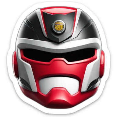 power ranger red as police sticker