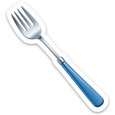 blue-handled dessert fork sticker