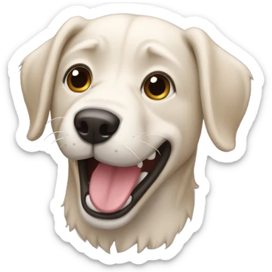 Perro muriendo de la risa  sticker