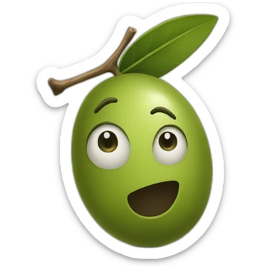 Green olive sticker