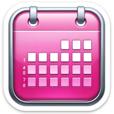 futuristic pink calendar 3 icon sticker