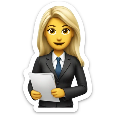 lawyer blonde girl sticker