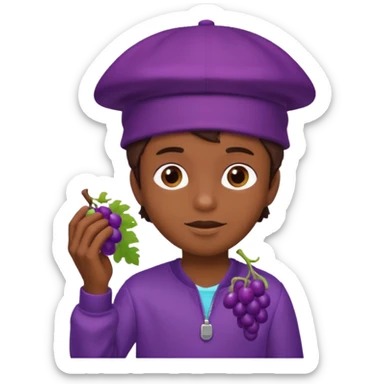 Kids in Fruit Clothes 
A boy in a grape Hat




































 sticker