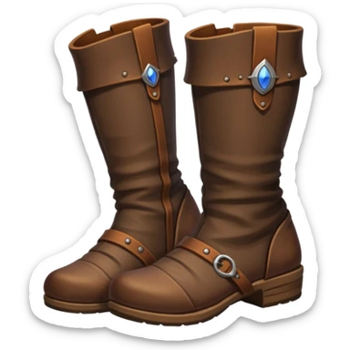 medievil boots, simple fantasy adveture boots, female, no laces sticker