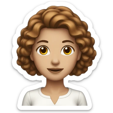 white-housewife-brown-hair sticker