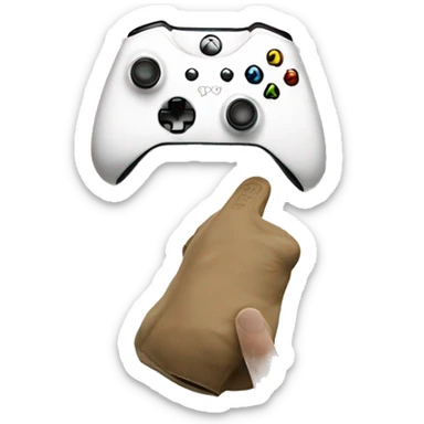 xbox controller being thrown into a wall sticker