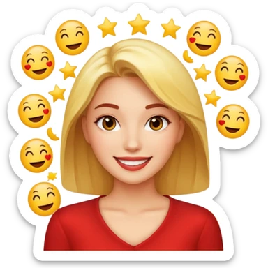 Charming, magnetic, center of attention without even trying. woman superstar in the spotlight
more dinamic emoji  sticker