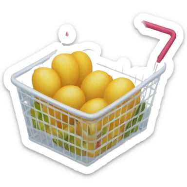 empty grocery basket sticker