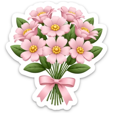 pale pink flower bouquet  sticker