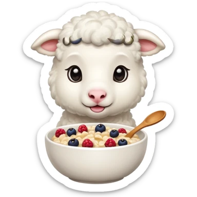 Lamb with oatmeal and berries sticker