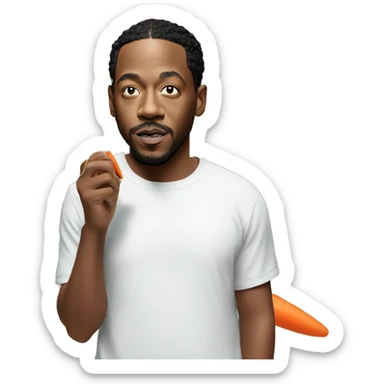 kendrick lamar eating a bunch of carrots sticker