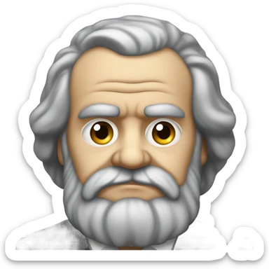 Frowned Karl Marx sticker
