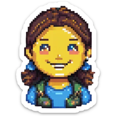 smiling personalized cartoon avatar sticker