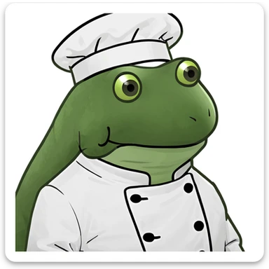 bufo in a chef coat sticker