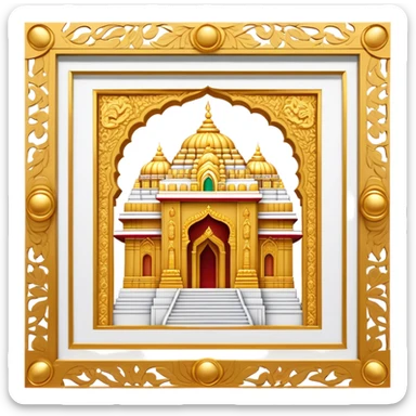 Tirupati Balaji Temple Landmark Emoji – Showcasing the temple’s golden entrance and intricate carvings. sticker