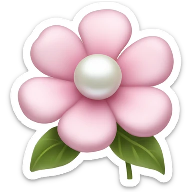 Pearl light pink flower sticker