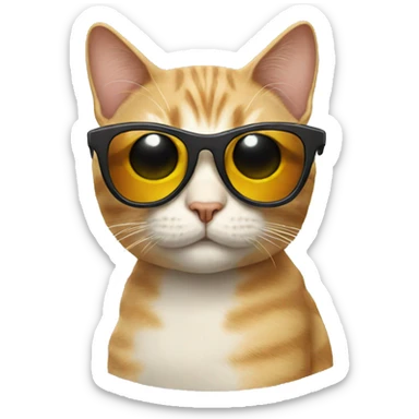 Cat with sunglasses sticker