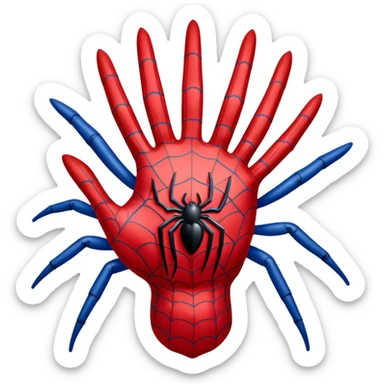 Spider man hand with spicy sense sticker