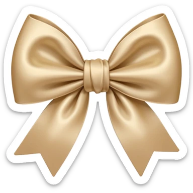 Beige bow enoji sticker