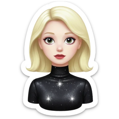 Glitter noir darling sticker