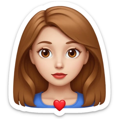 cara con ojos corazón sticker