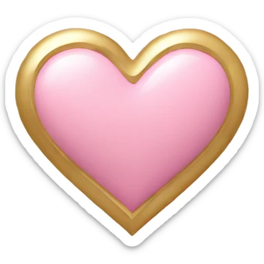 Heart pink with gold sticker