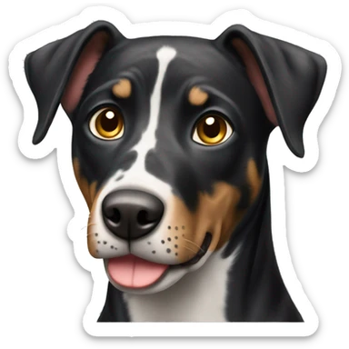 black catahoula dog sticker