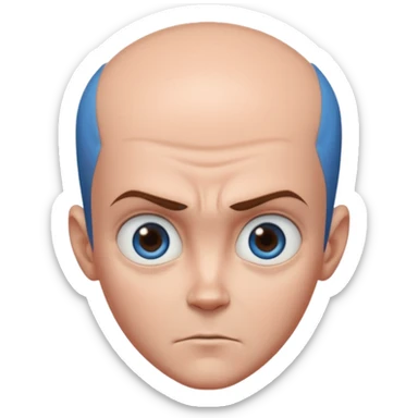 give me megamind character his forhead make it bigger sticker
