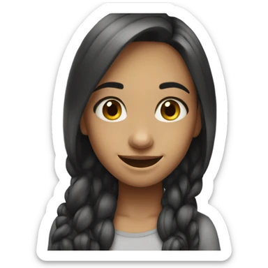 Beautiful read hear girl smiling  sticker