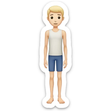 full body very skinny male figure standing sticker