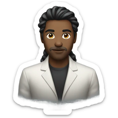 dark hair luxury sticker