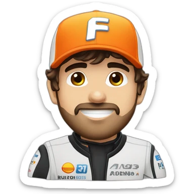 Fernando Alonso, gorra número 33 sticker