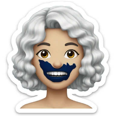 
dark blue lips sticker