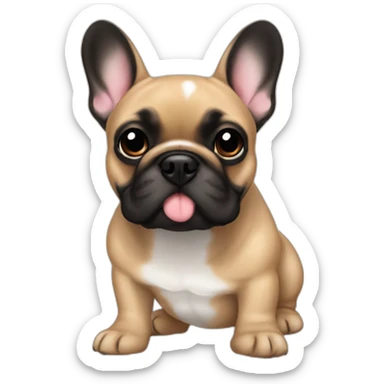 Lovely French bulldog light brown and black sticker