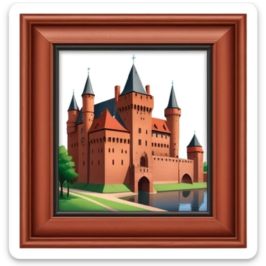 Malbork Castle Landmark Emoji – Featuring the red-brick fortress with its Gothic walls. sticker