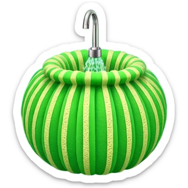 shower loofah sticker