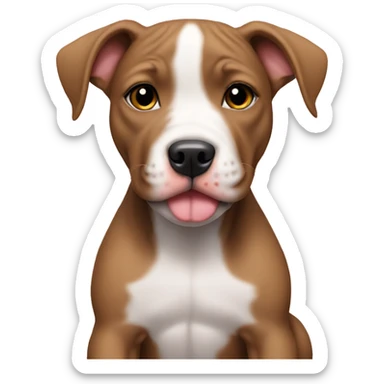 Girl pitbull puppy sticker