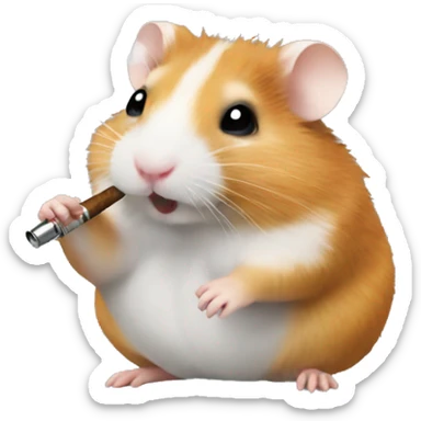 hamster with Hookah with smoke sticker